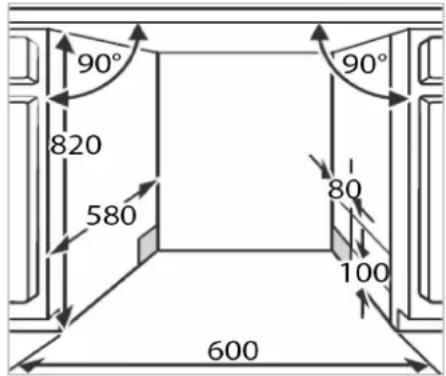 90° 820 580 600 90° 80 100