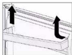 BOMANN KG 7331 - Removing / inserting the door racks - 2