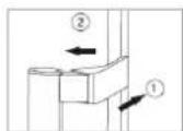 BOMANN VS 7329 IX - Assembling the door handle - 3