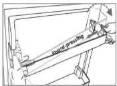 BOMANN KB 7235 - Removing / inserting the door storage bracket - 2