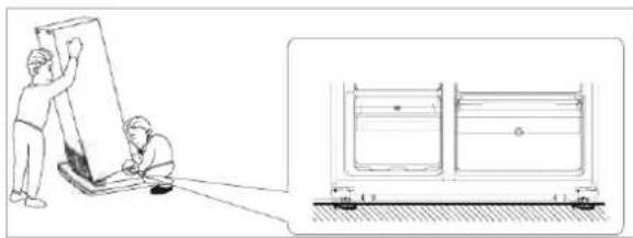 BOMANN KG 7334 CD - Levelling the appliance - 1