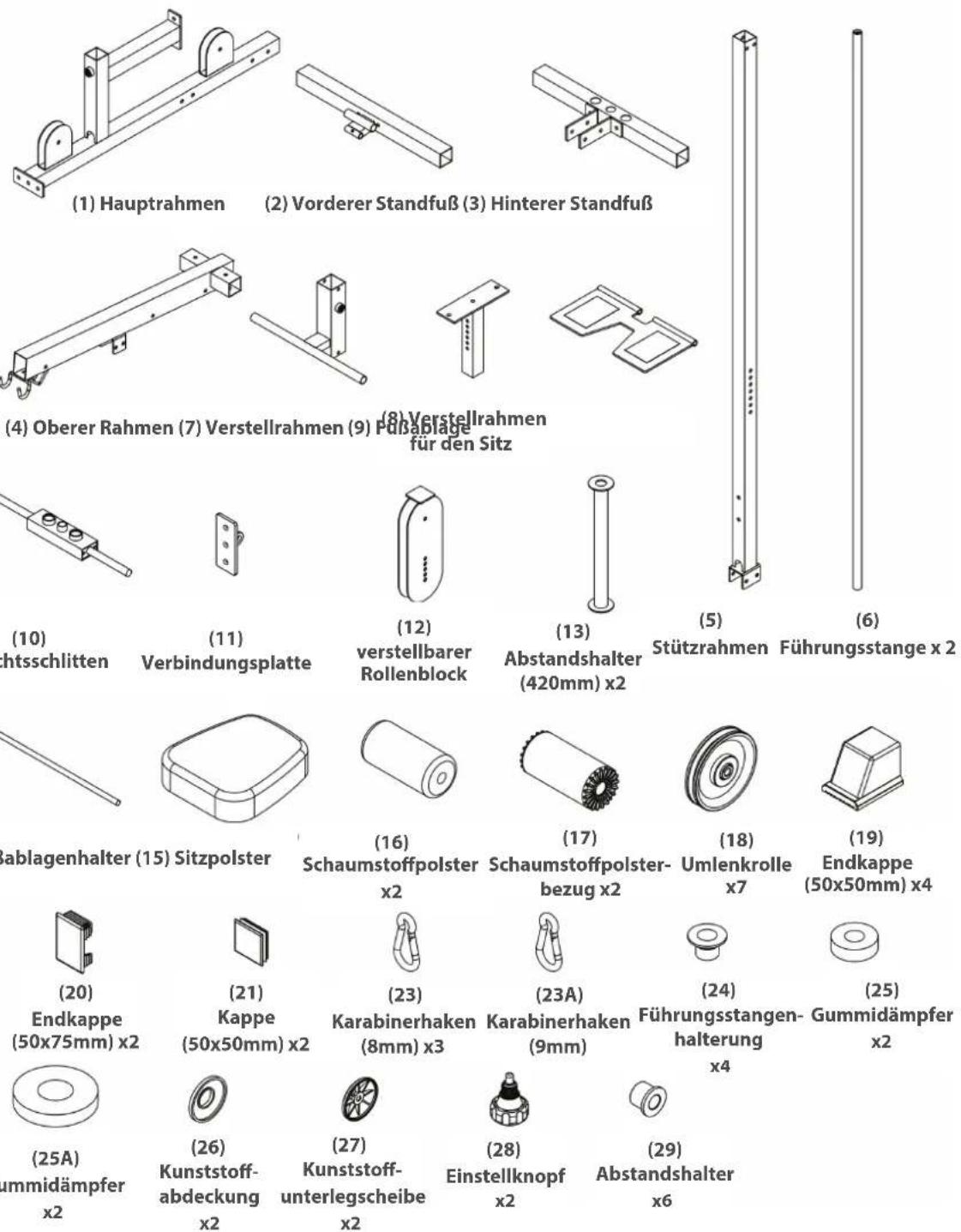 BodyCraft Lat Pull Tower - VORSICHT - 1