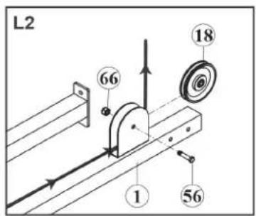 BodyCraft Lat Pull Tower - SCHRITT 6: Unteres Kabel montieren - 3