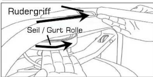 Rudergriff Seil / Gurt Rolle