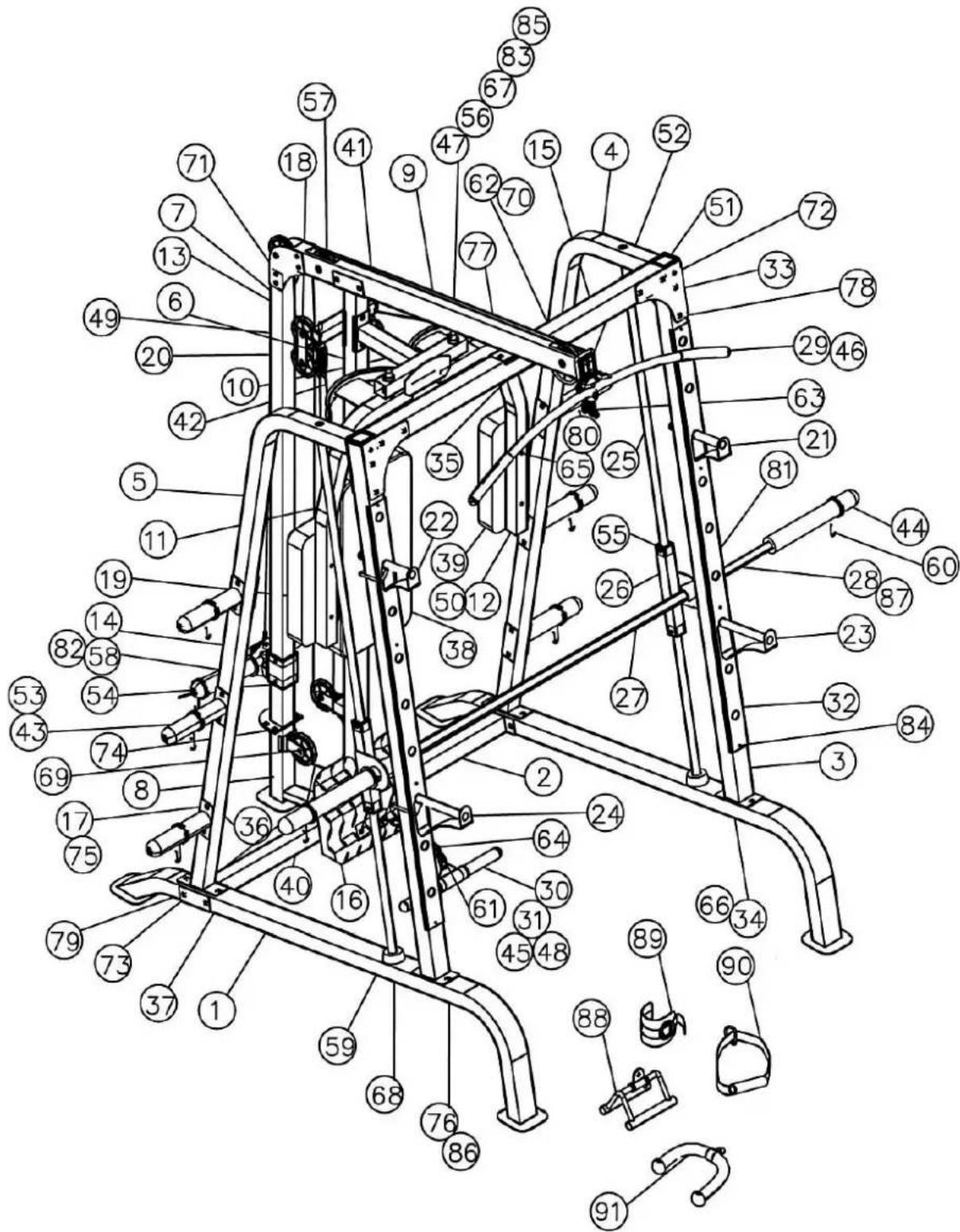 Marcy SM4000 - EXPLOSIONSDARSTELLUNG - 1
