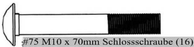 Marcy SM4000 - M10 x 86mm Schlossschraube (8) - 1