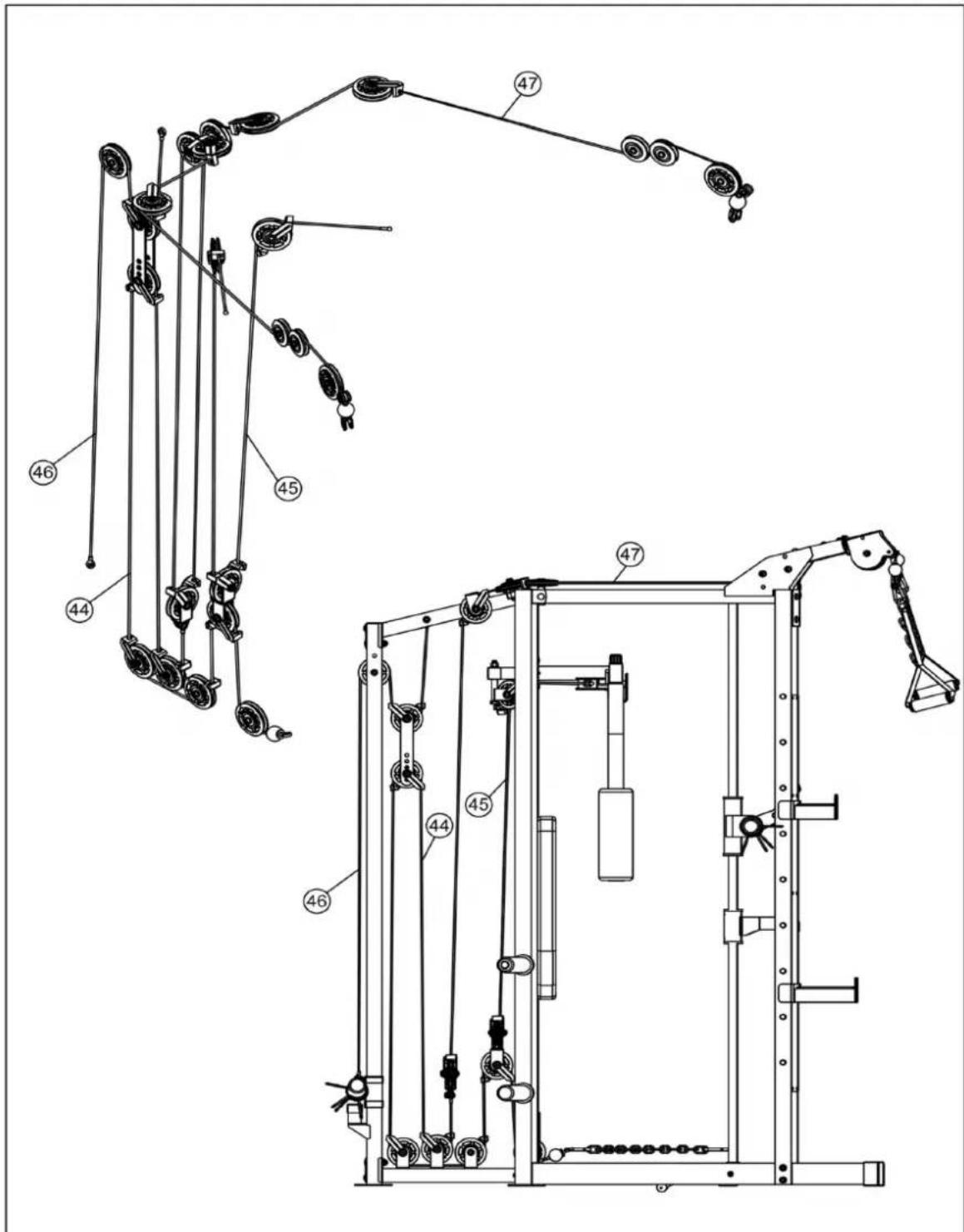 Marcy RS7000 - Hinweis zur Montage der Gewichtstange - 2