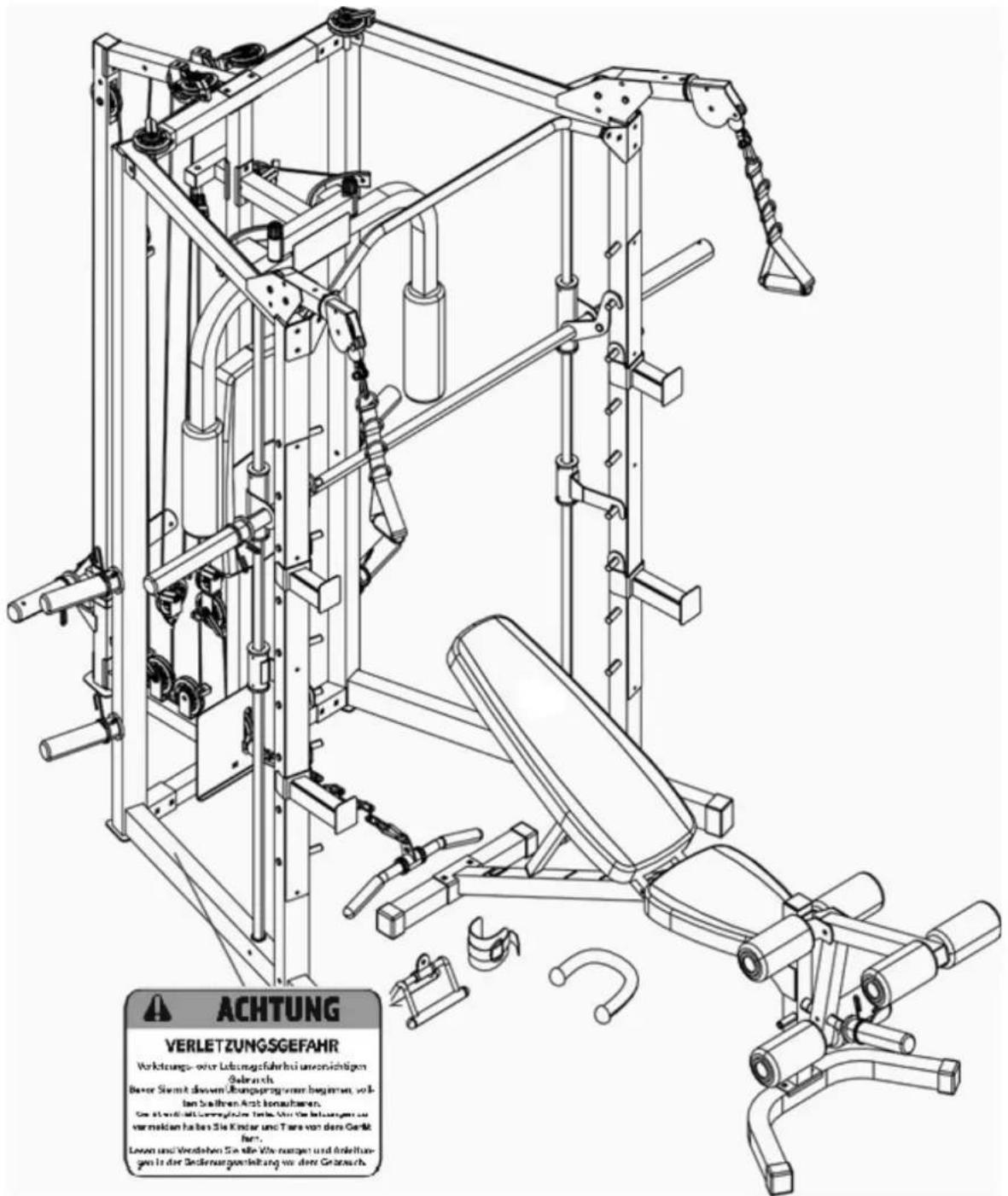 Marcy RS7000 - PLATZIERUNG DES WARNHINWEISES - 1