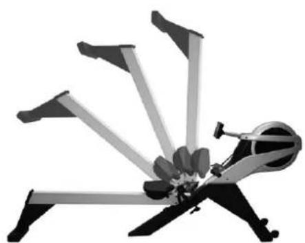 Duke Fitness Aquon Pro Plus - Auseinanderklappen des Rudergerätes Unfolding of the rowing machine - 1
