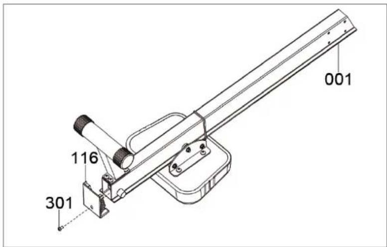 Duke Fitness RX40 - Schritt 4: Anbringen der Endkappe - 1