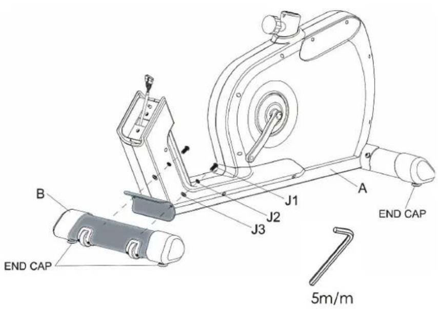 Cardiostrong BX69 - Schritt 2: Aufbau vorderer Standfuß - 1
