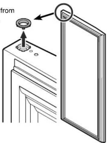 LIEBHERR GKPv 6540 - Remove bearing ring from upper door mounting. - 1