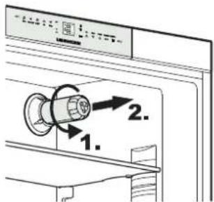 LIEBHERR CBNbe 6256 - Removing the water filter - 1