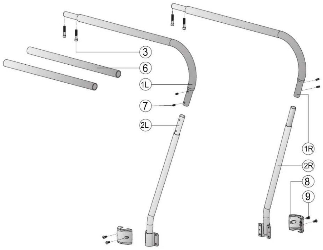TAURUS Hand Rails - Explosionszeichnung / Exploded drawing - 1