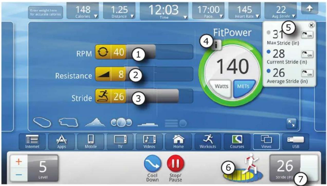 Life Fitness Platinum Club Series Discover SE - OPTIONEN ZUR ANZEIGE VON TRAININGSDATEN - FLEXSTRIDER - 2