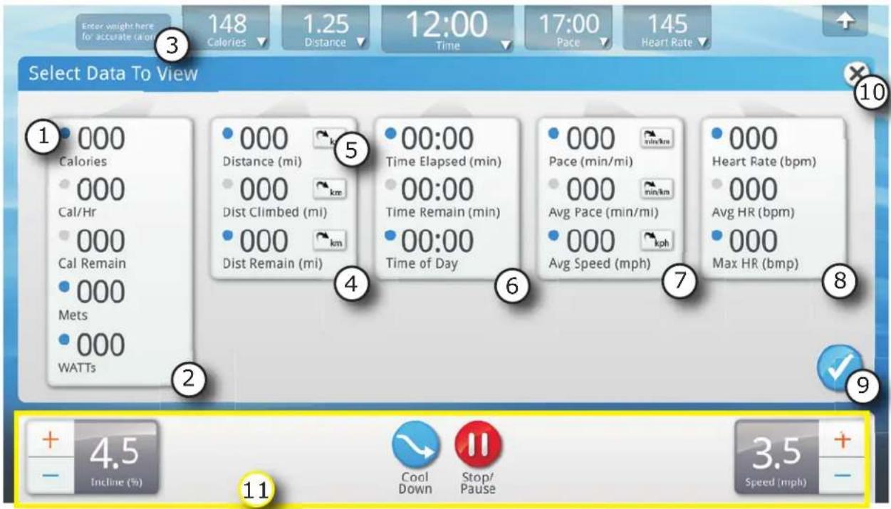 Life Fitness Platinum Club Series Discover SE - OPTIONEN ZUR ANZEIGE VON TRAININGSDATEN - 2