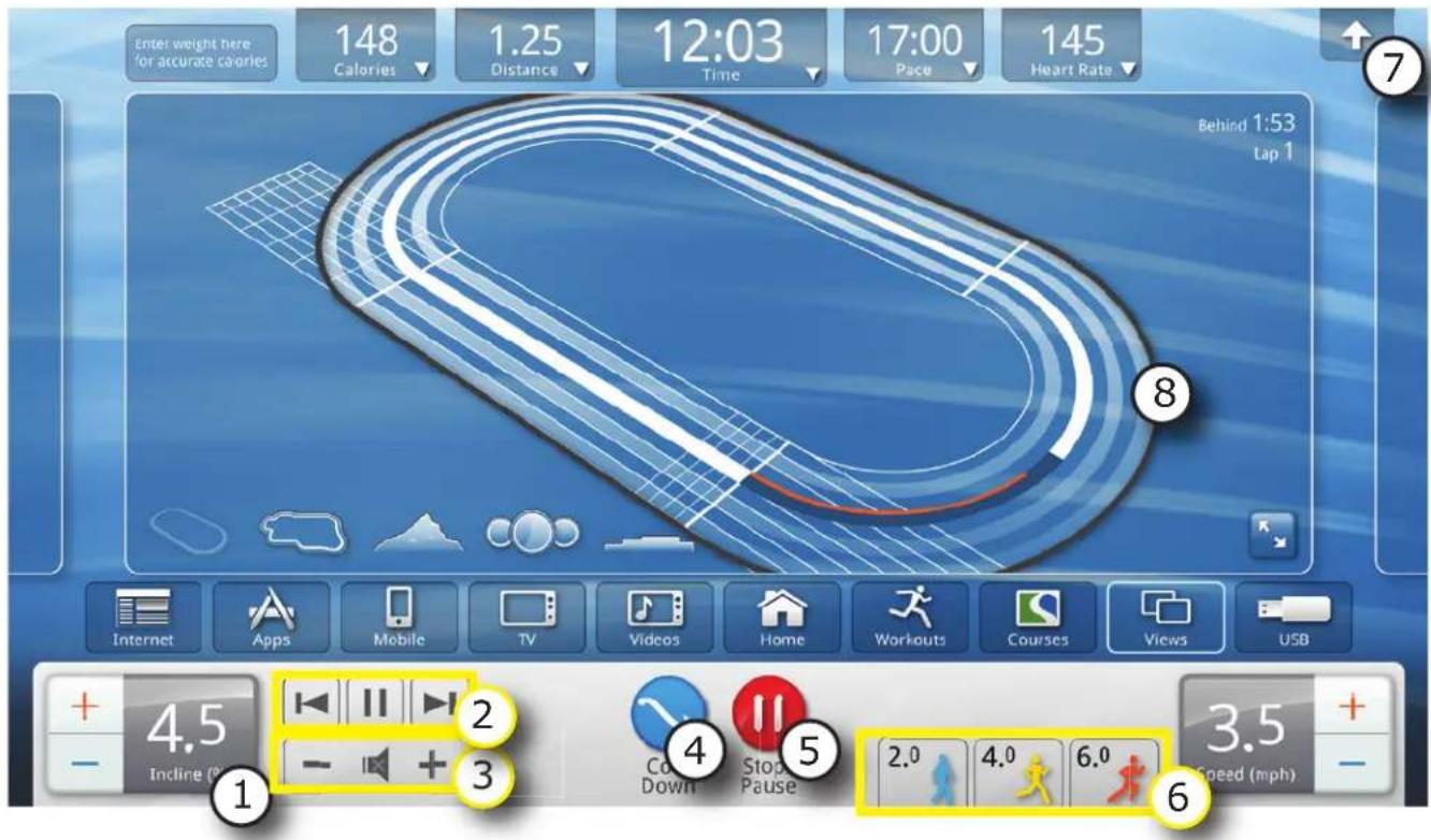 Life Fitness Platinum Club Series Discover SE - Überblick über den Touchscreen-Trainingsbildschirm - 1