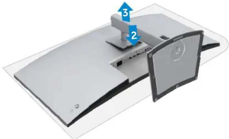 DELL UltraSharp U4021QW - So entfernen Sie den Ständer: - 1