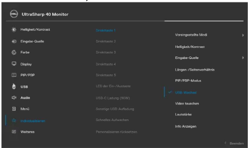 DELL UltraSharp U4021QW - Einstellung des KVM-USB-Switch - 3