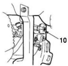 Technical diagram showing mechanical assembly with labeled component '10'
