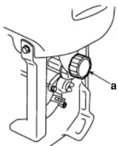Technical diagram of a mechanical assembly with labeled component 'a'