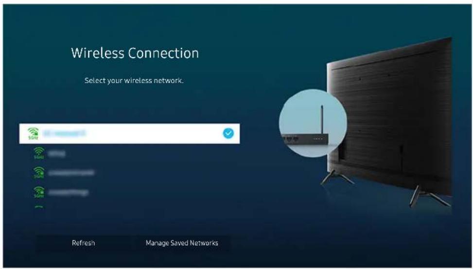 SAMSUNG UA50TU8100K - > Settings General Network Open Network Settings Wireless - 2