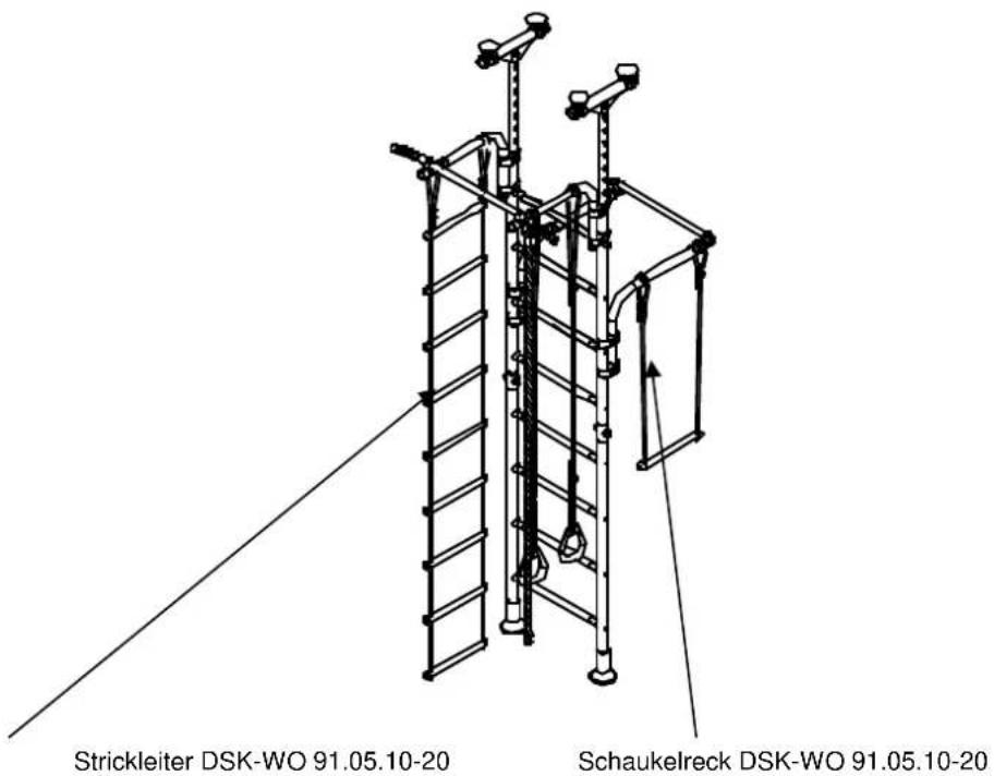 Wallbarz DSKM-2-8.11.Т1.410.01-24 - Die Turnringe sind zusammenzubauen und zu montieren. - 2