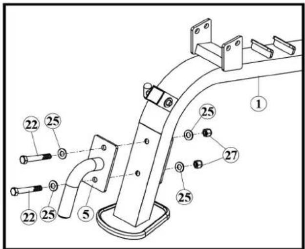 BodyCraft F605 - Schritt 2: Montage der Griffstange - 2