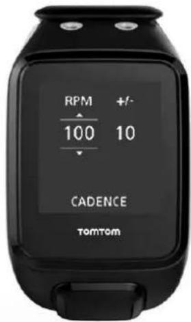 RPM +/- 100 10 CADENCE TOMTOM