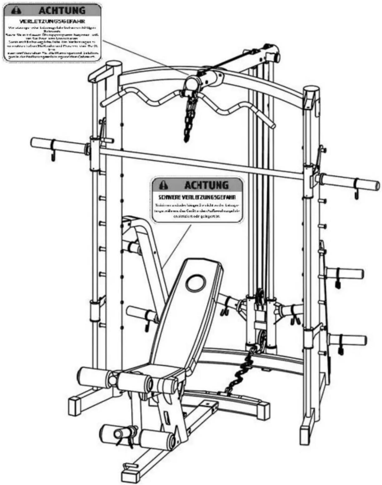 Marcy MWB1282 - PLATZIERUNG DER WARNHINWEISE - 1