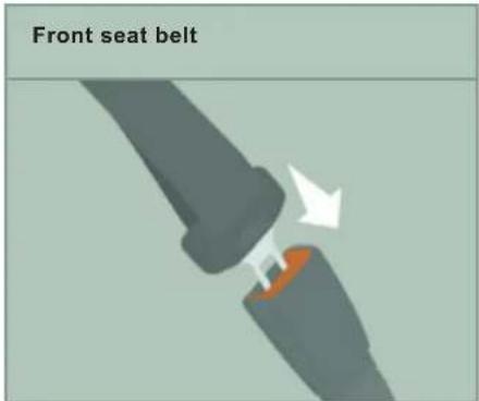 Front seat belt