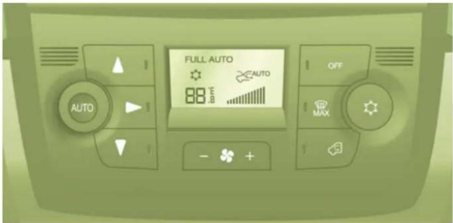 FULL AUTO AUTO 88 km/h AUTO OFF MAX - +