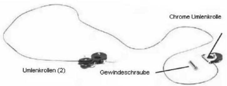 Chrome Umlenkrolle Umlenkrollen (2) Gewindeschraube