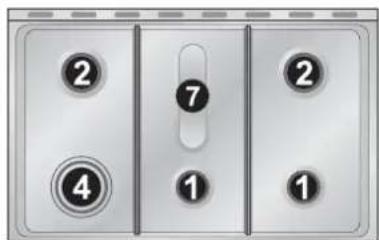 SMEG SA9065XS - Arrangement of the burners on the hob - 2