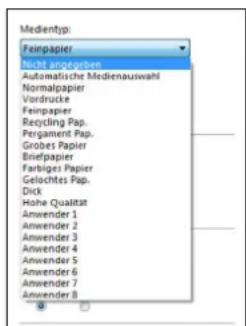 Medientyp: Feinpapier Nacht angegeben Automatische Medienauswahl Normalpapier Vordrucke Feinpapier Recycling Pap. Pergament Pap. Grobes Papier Briefpapier Farbiges Papier Gelachtes Papier. Dick Hohe Qualität Anwender 1 Anwender 2 Anwender 3 Anwender 4 Anwender 5 Anwender 6 Anwender 7 Anwender 8