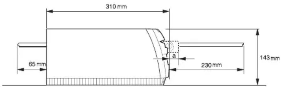 310 mm 65 mm a 230 mm 143 mm