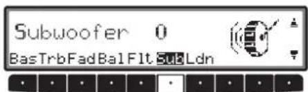 Subwoofer 0 BasTrbFadBalFlt SubLdn