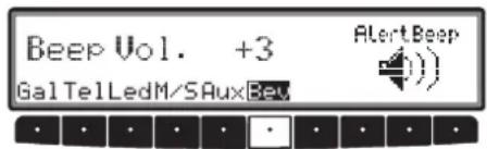 Beep Vol. +3 GalTelLedM/SAuxRev AlertBeep