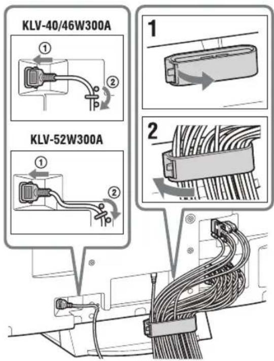 KLV-40/46W300A ① ② 1 KLV-52W300A ① ② 2
