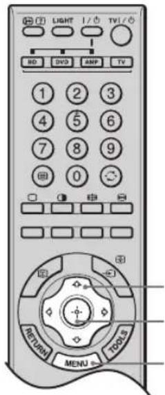 LIGHT TV BD DVD AMP TV 1 2 3 4 5 6 7 8 9 0 RETURN MENU TOOLS