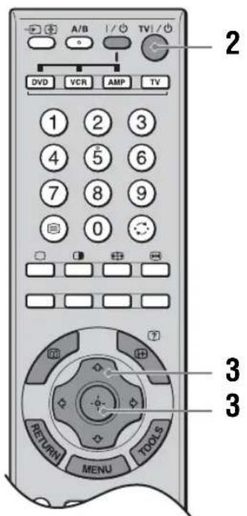 A/B TV DVD VCR AMP TV 1 2 3 4 5 6 7 8 9 0 RETURN MENU TOOLS 2 3 3
