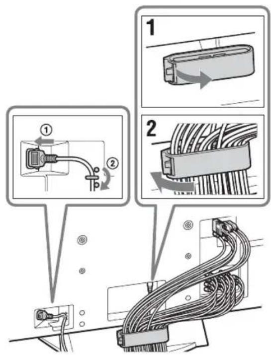 SONY Bravia KLV-46X350A - 4: Bundling the cables - 1