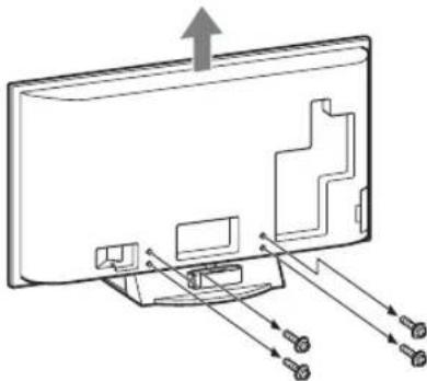 SONY Bravia KLV-46X350A - Detaching the Table- Top Stand from the TV - 1