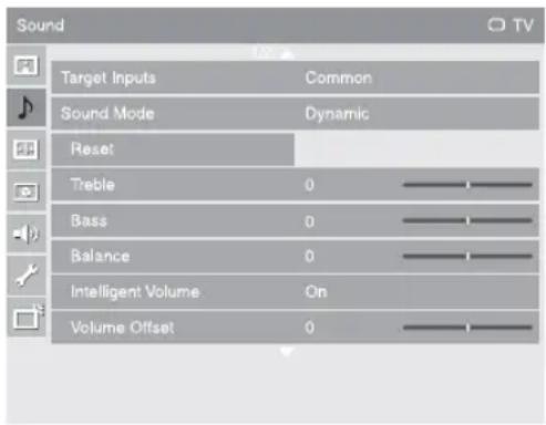SONY Bravia KLV-46X350A - Sound menu - 1