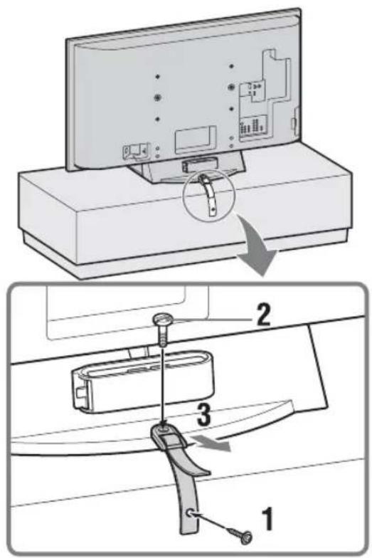 SONY Bravia KLV-46X350A - 3: Preventing the TV from toppling over - 1