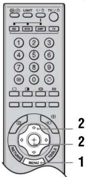 SONY Bravia KLV-46X350A - Navigating through menus - 1