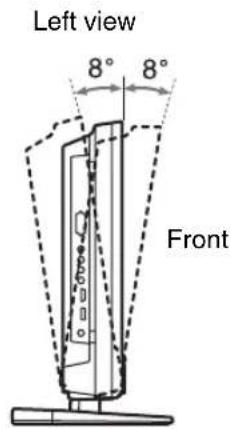 Left view 8° 8° Front