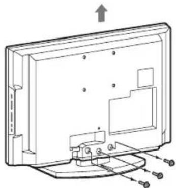 SONY Bravia KLV-40EX500 - Detaching the stand from the TV - 3