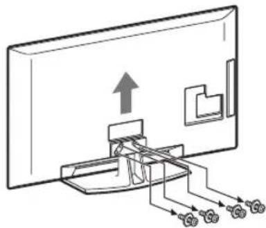 SONY Bravia KLV-40WE5 - Detaching the Table-Top Stand from the TV - 2