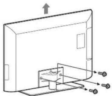 SONY Bravia KLV-42EX410 - Detaching the stand from the TV - 1